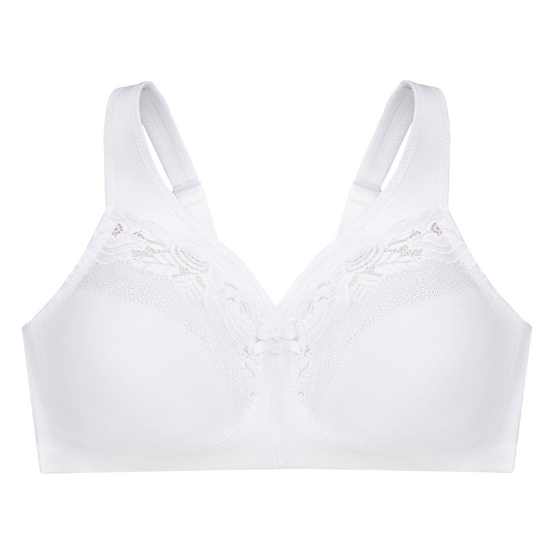 Glamorise Full Figure Plus Size MagicLift Minimizer Bra Wirefree #1003 White - Image 3